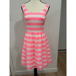 Lilly Pulitzer Posey Sparkle Pink Dress Awning Stripe Women's Sz 6, NWT